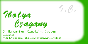 ibolya czagany business card